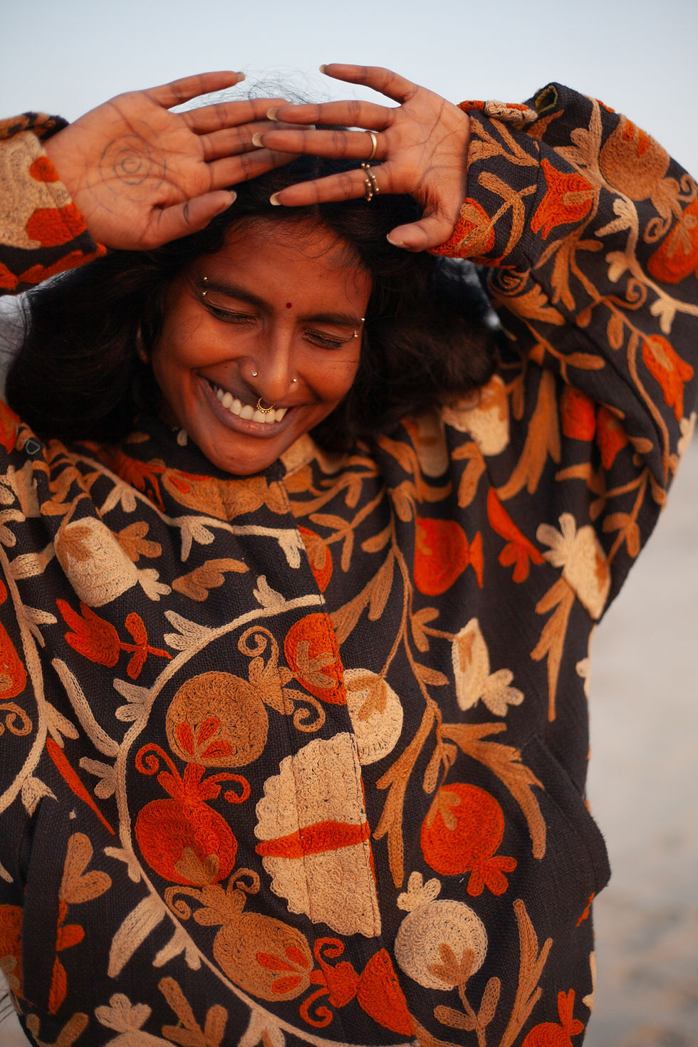 Thumbnail: Luxury slow fashion, Sustainable fashion brand, Fair trade clothing, Exclusive handmade fashion, embroidered jacket, thaamsz