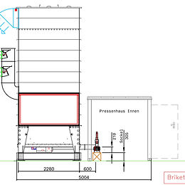 Spänesilo und Brikettpresse mobil Werke AG, Berneck