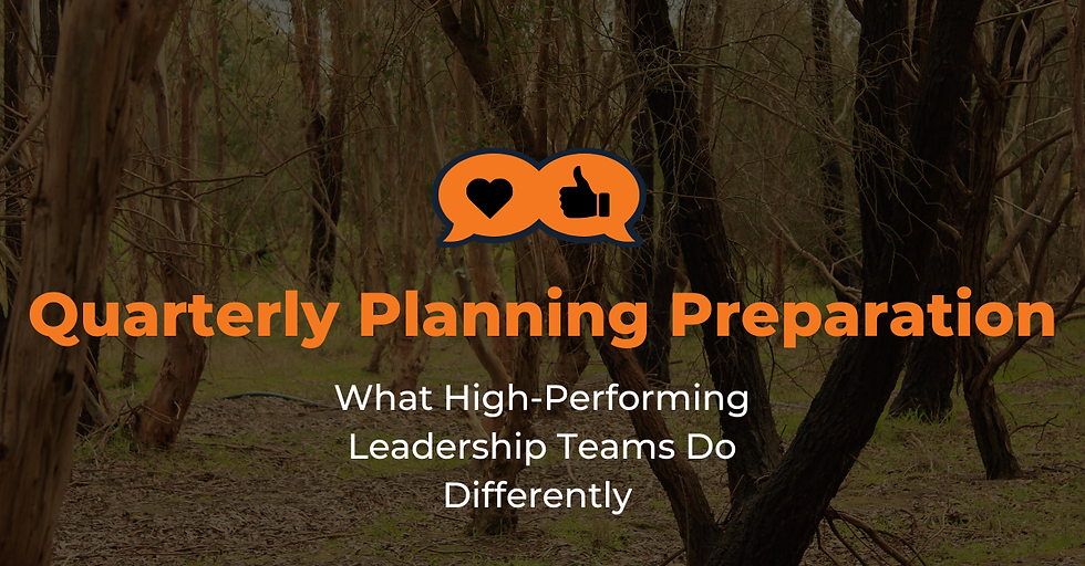 Quarterly Planning Preparation set on the background of the Australian bush