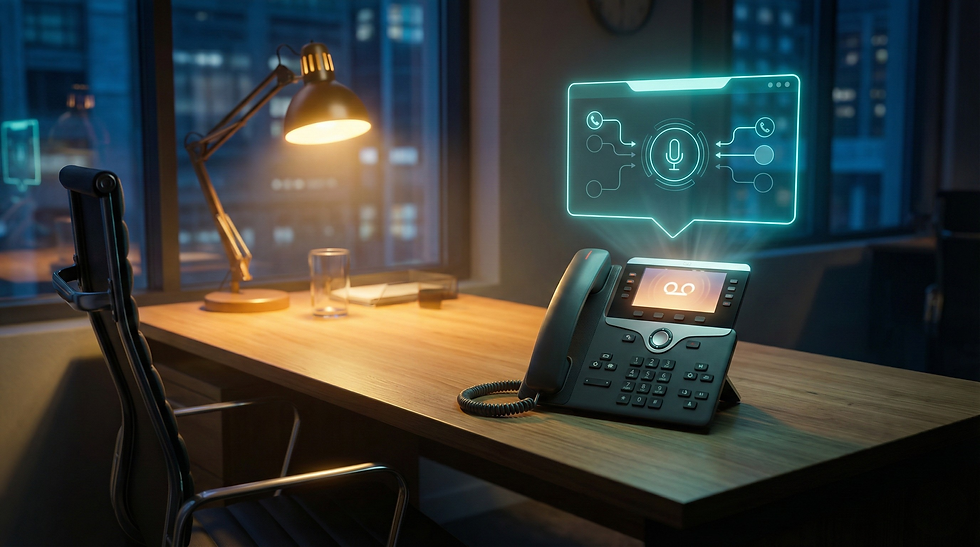 AI IVR dashboard displaying call routing, appointment booking, analytics, and multilingual support features.
