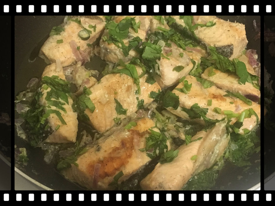 Salmon with sauce