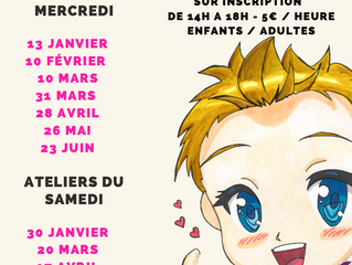 Ateliers Mangas : Programme 2021✨