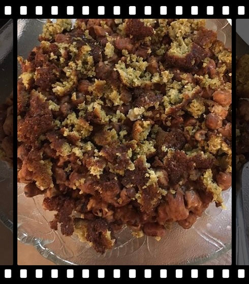 Falafel salad with beans Egyptian dish