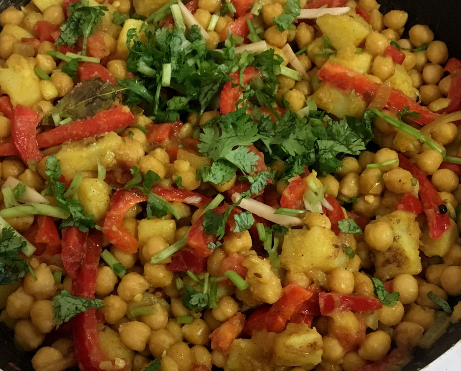 Chick peas with masala or bhut bhuna or chole bhuna ❤️💚♥️🌶🥰