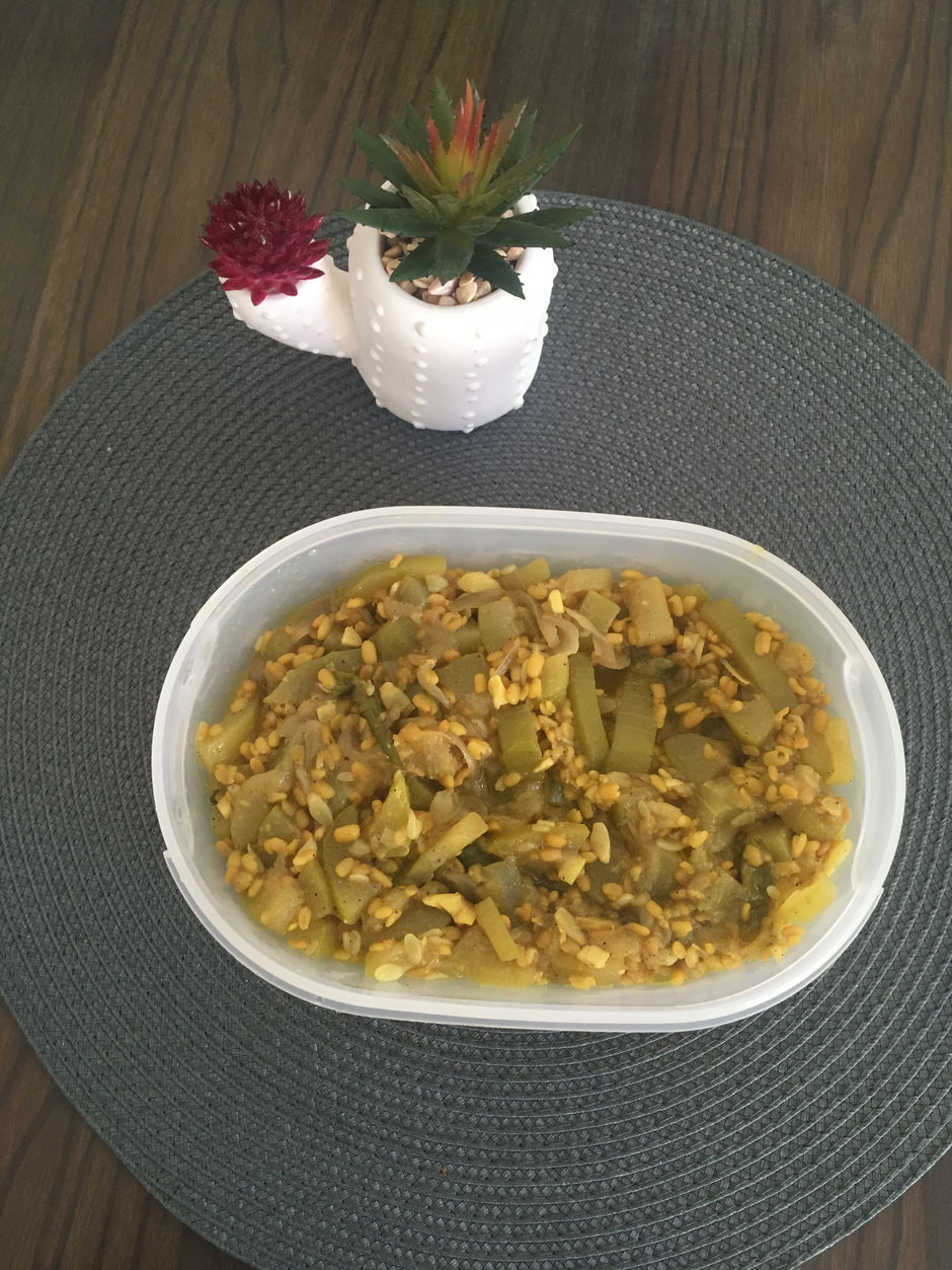 Lau ghonto or bottle gouard with moong bean 💚💚💚🌿🌿🌱