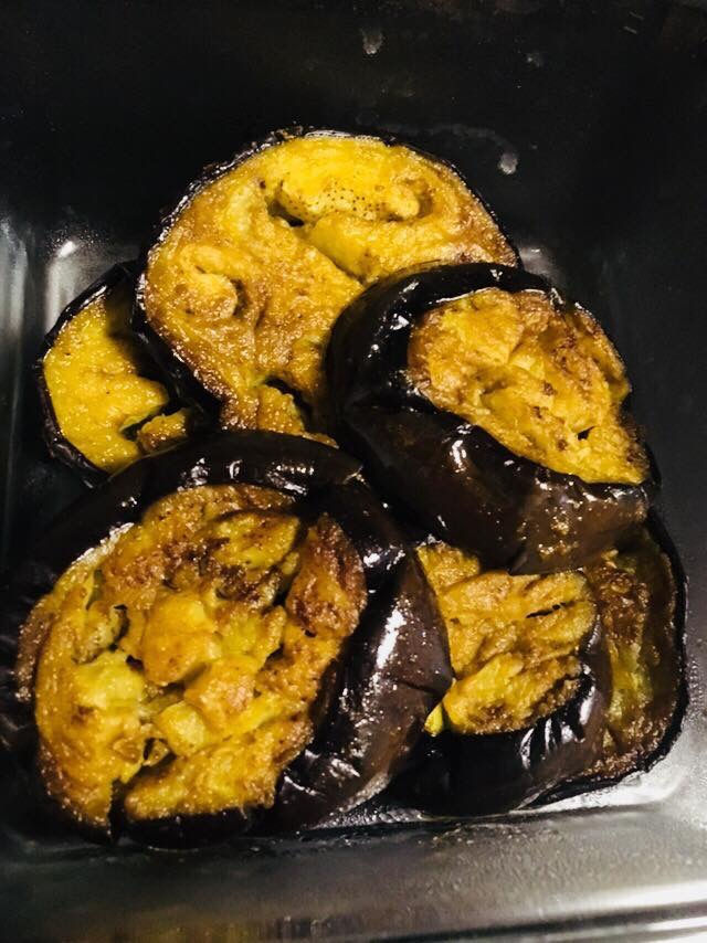 Begun baja or eggplant fried