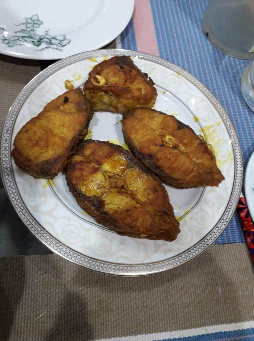 #Rui mach baja or #Rohu fish fry ♥️💞💜