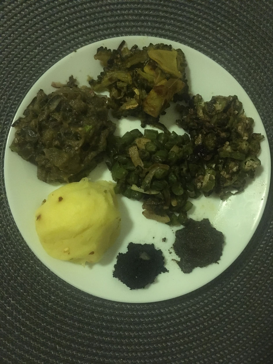 Bengali traditional dish broken rice with all vortas ❤️🥰💚🌶🌶🌶😍😍