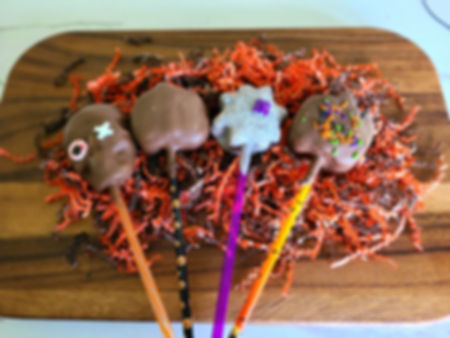 Halloween Chocolate-Dipped Marshmallow w/ Reusable Straw