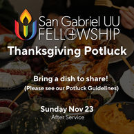 Thanksgiving Potluck - Sunday Nov 23