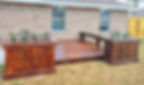 deck with planters
