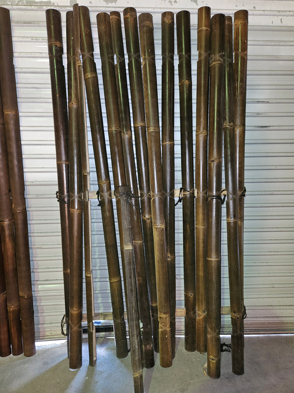 Bamboo Panel Held Together with Black String not Screws