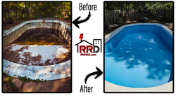 Steel pool epoxy - Before and After