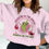 Thumbnail: Women's Pink Grinch Sweatshirt Front View
