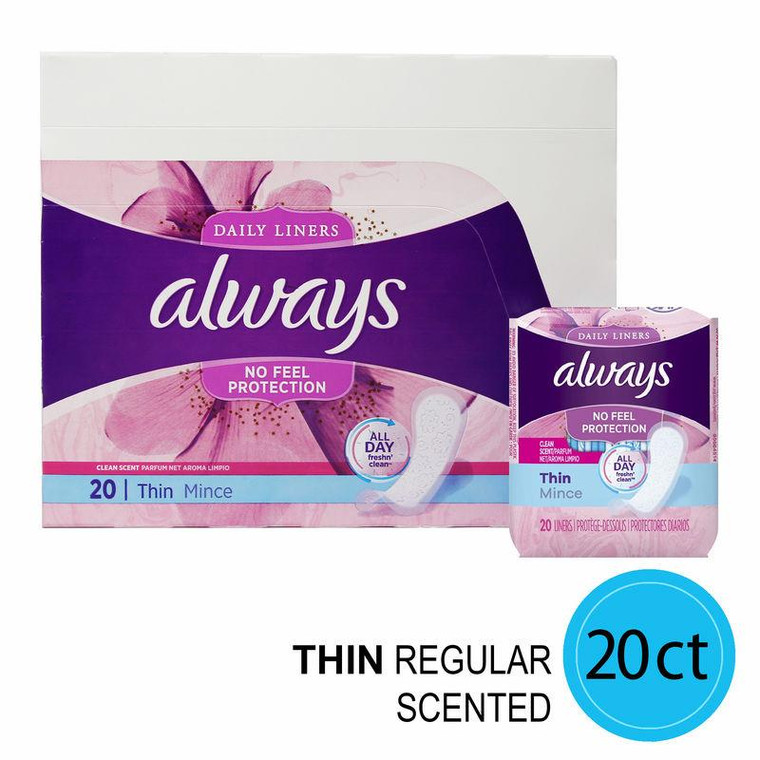 always thin regular scented pads 20ct