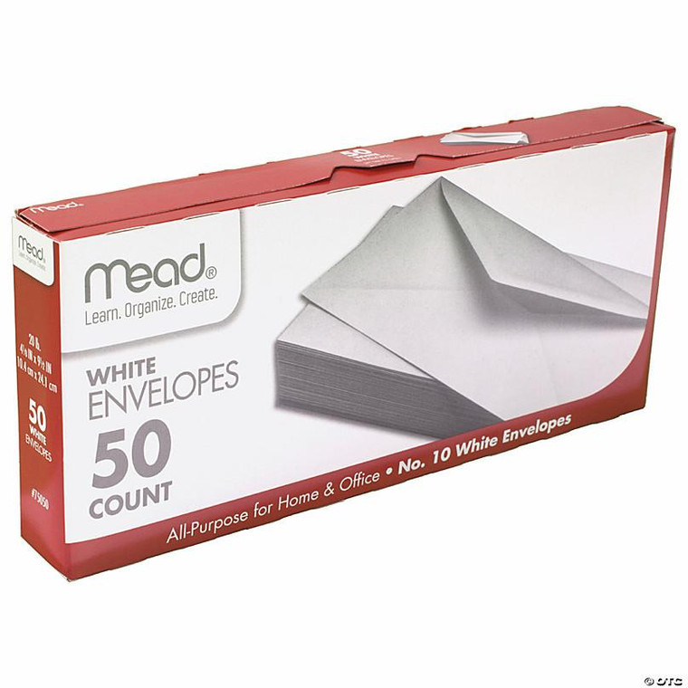 Mead White Envelopes 50ct
