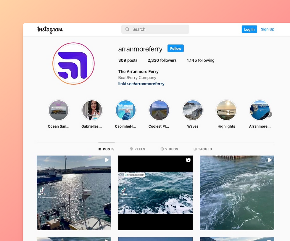 Arranmore Ferry's Instagram