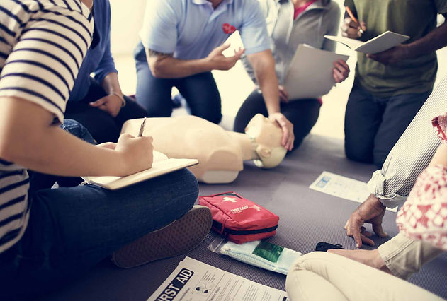 A first aid course being conducted