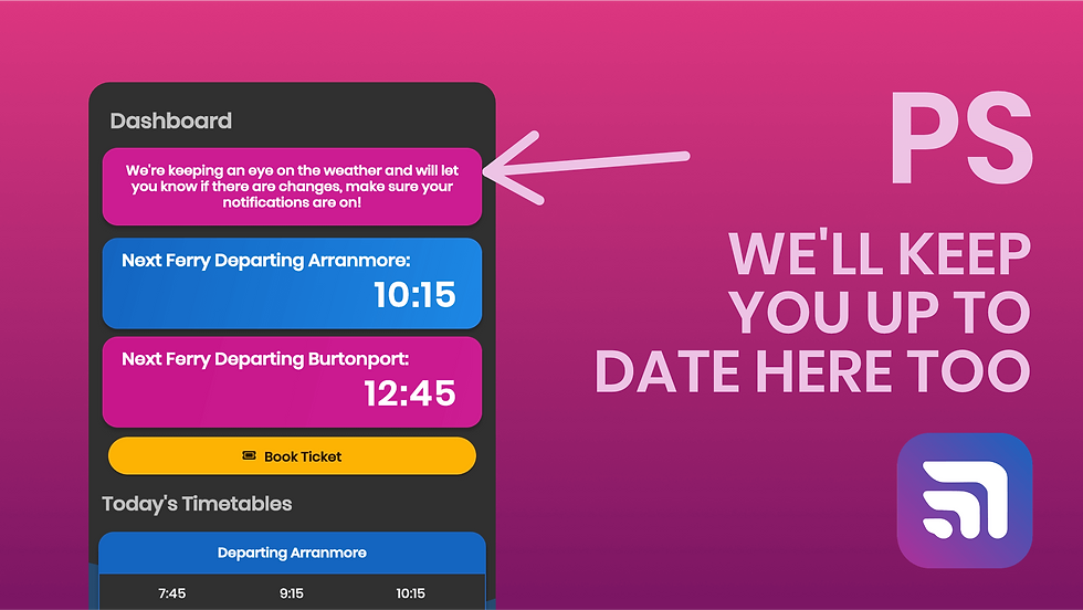PS - We'll keep you updated anyway