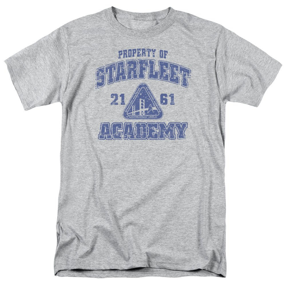 Popfunk Star Trek Distressed Starfleet Academy T Shirt (Small) Athletic Heather