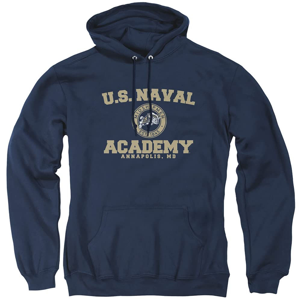 Us Naval Academy Official Circle Logo Unisex Adult Pull-Over HoodieNavy 2X-Large