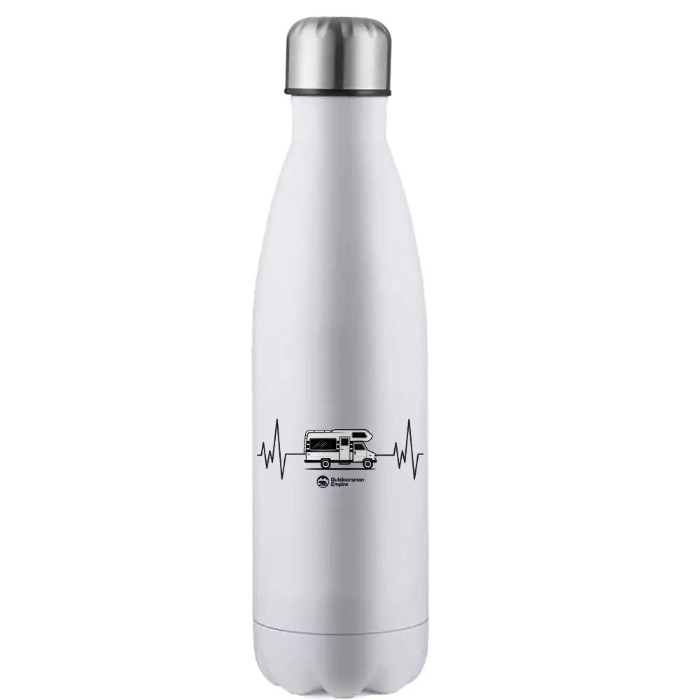Camping Cardiogram 17oz Stainless Water Bottle