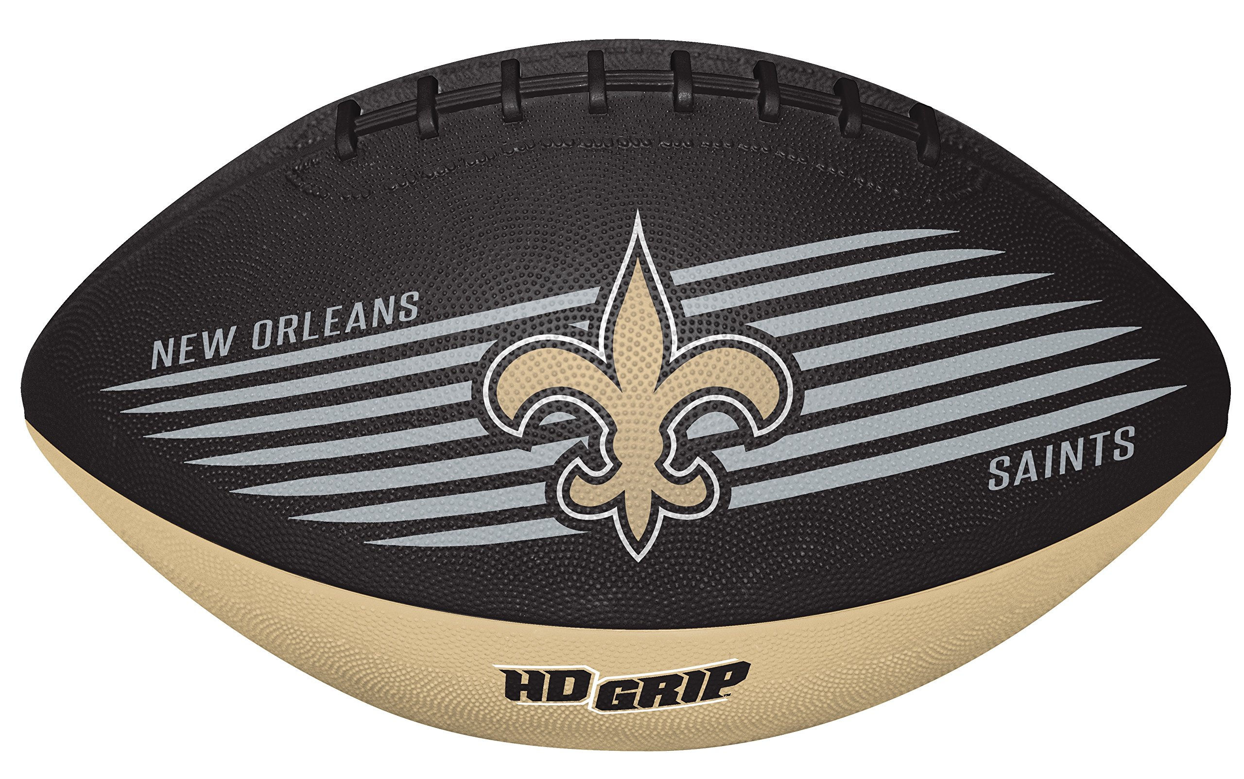 Rawlings NFL Downfield Youth Size Football with 5X HD Grip New Orleans Saints