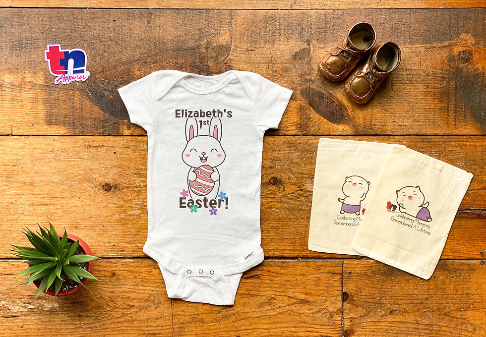 Thumbnail: Custom 'Baby Name' 1st Easter - Onesie / Bodysuit - Unisex - Baby / Infant