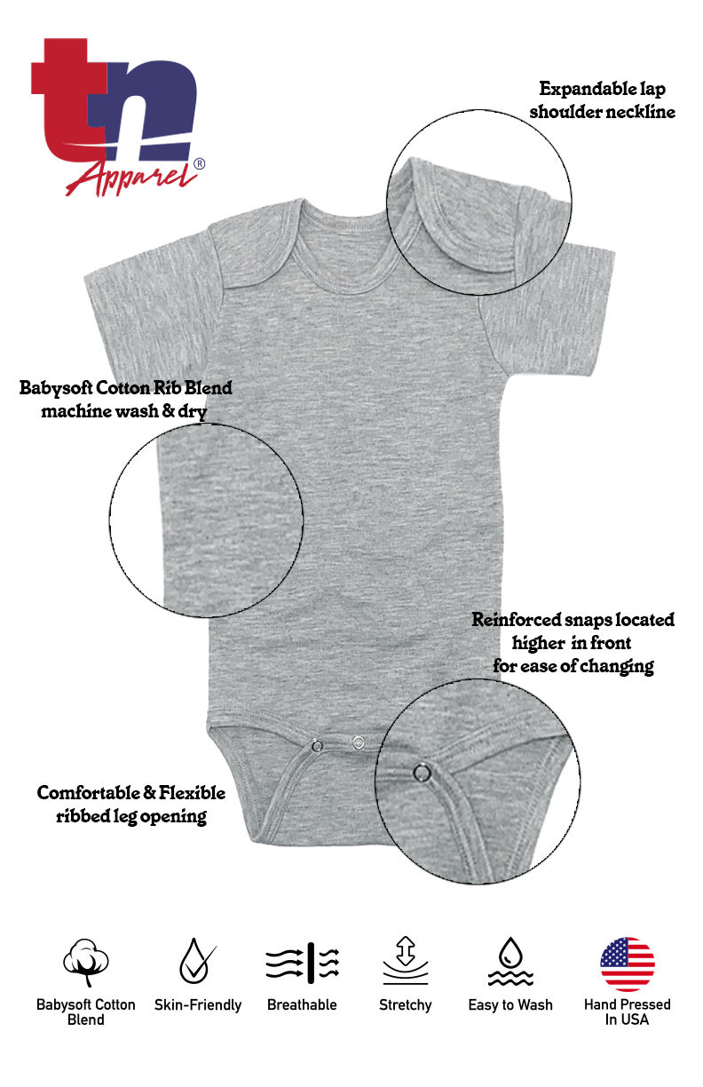 Thumbnail: Custom 'Baby Name' loves mom - Onesie / Bodysuit - Unisex - Baby / Kids