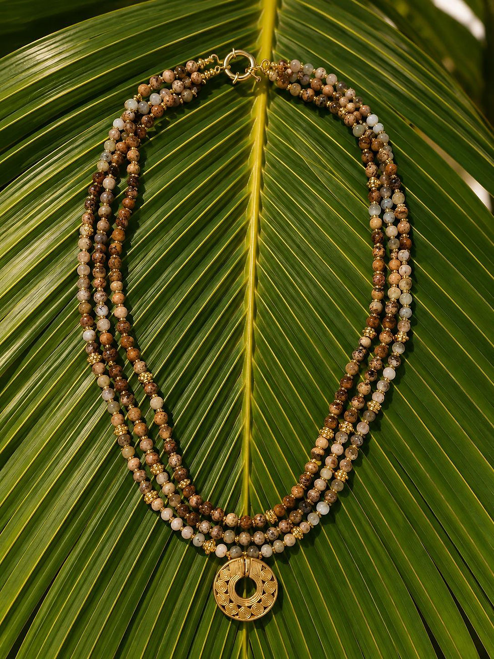 Miniature : Collier Yara - Agates & Pyrites