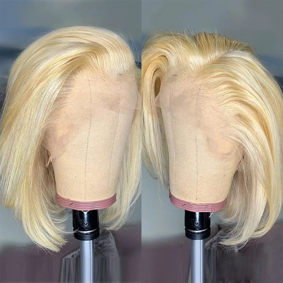 Thumbnail: Bloom Burgundy HD Lace Bob Human Hair Wig