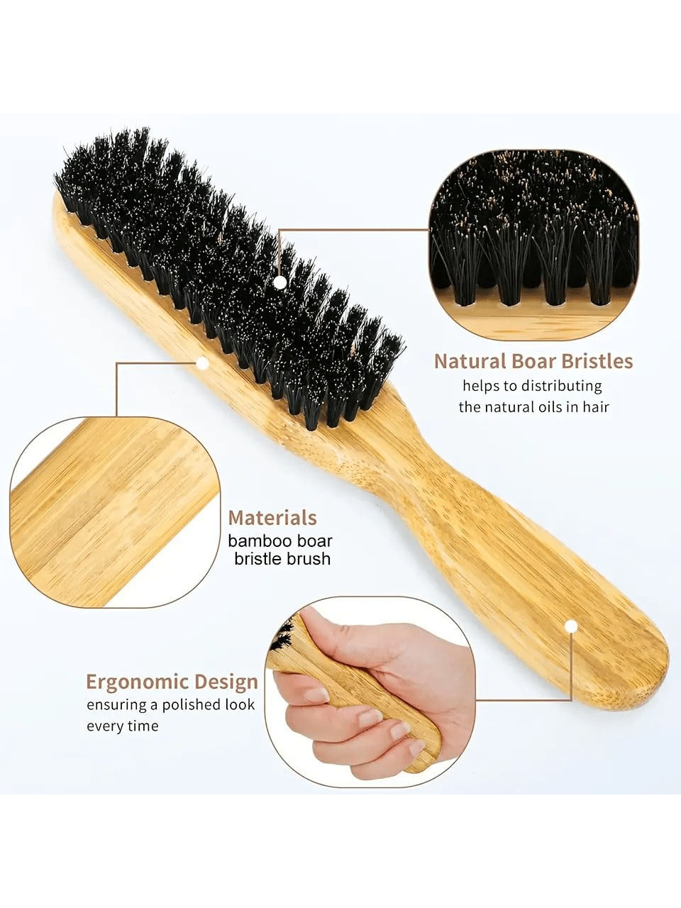 Thumbnail: Bloom Bamboo Boar Bristle Hair Brush