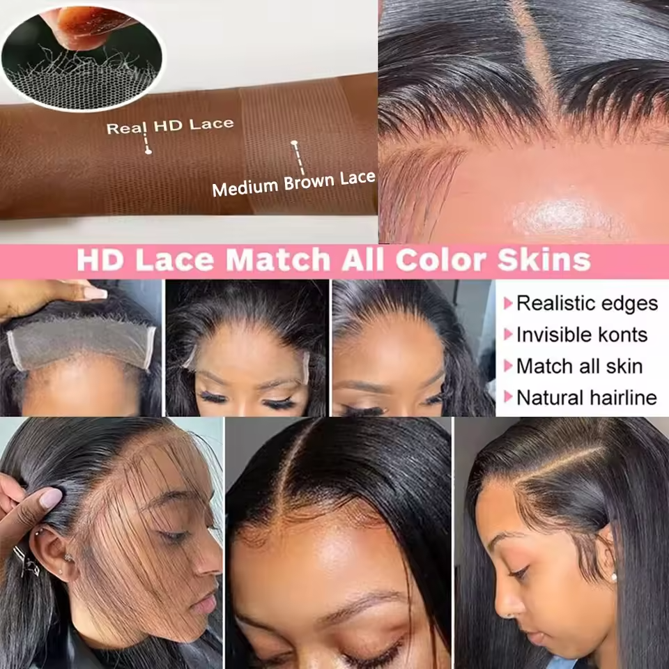 Thumbnail: Bloom HD Lace Straight Human Hair Wig – 13x6