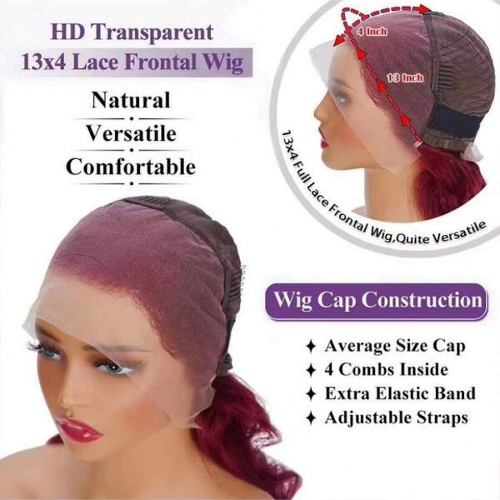 Thumbnail: Bloom Luxe Burgundy Deep Wave HD Lace Human Hair Wig