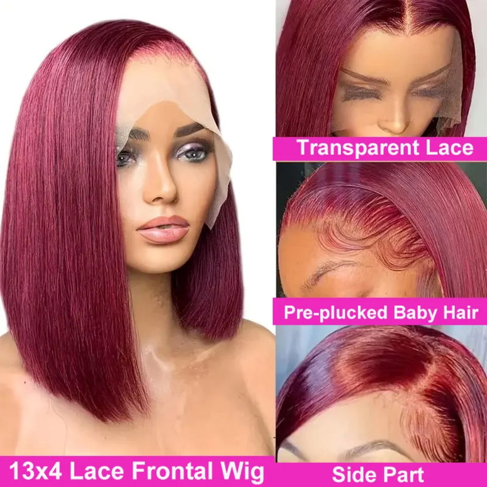 Bloom Burgundy HD Lace Bob Human Hair Wig
