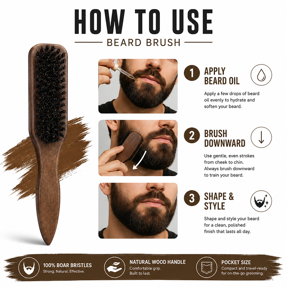Thumbnail: Premium Boar Bristle Beard & Hair Brush