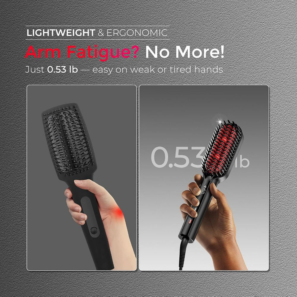 Enhanced Ionic Hair Straightening Brush for Smooth, Frizz-Free Hair