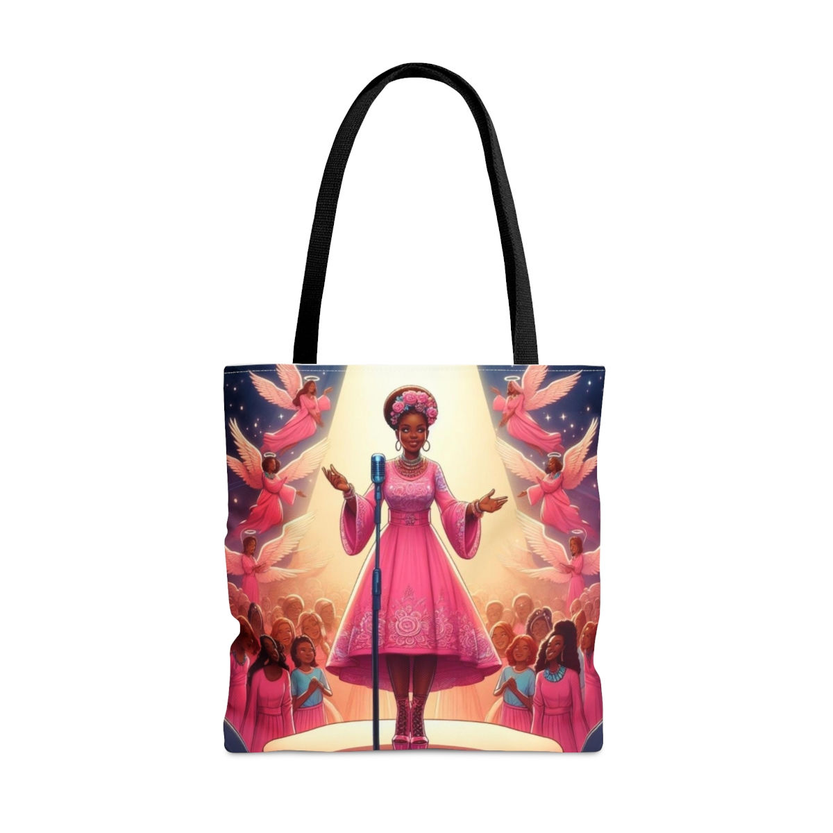 Pink Flower Worshipers Tote Bag (AOP)