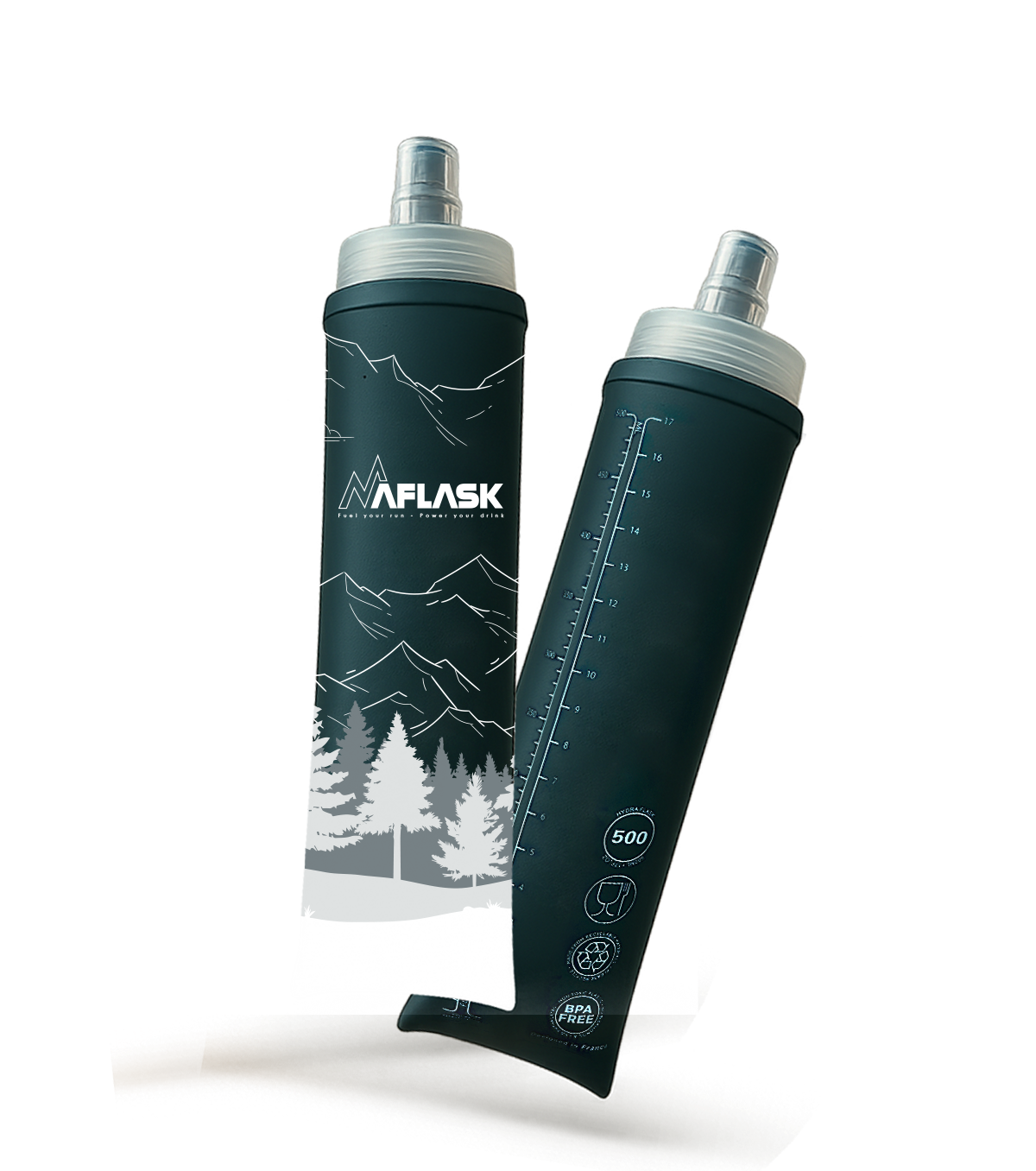 Lot de 2 Gourdes souples 500ml - WINTER EDITION