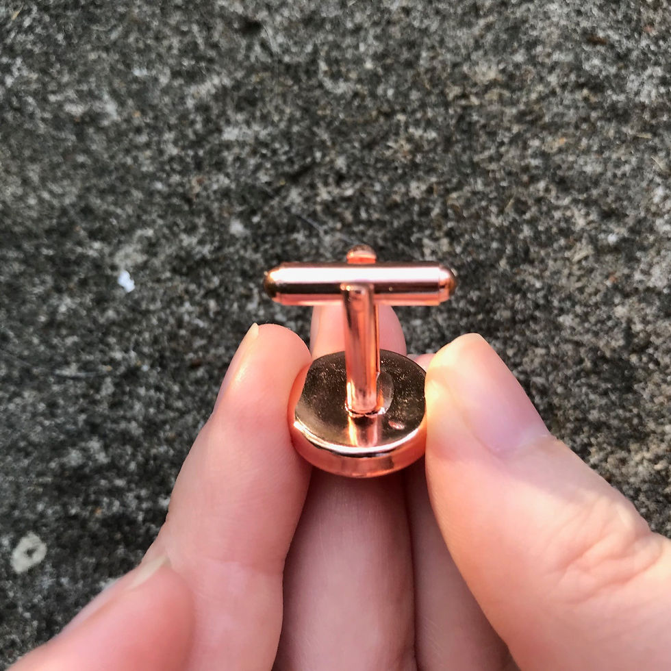 Thumbnail: Wood Inlay Cuff Links (Set of 2)
