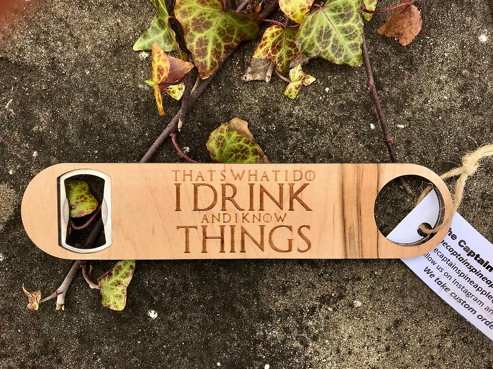 Thumbnail: Wood + Metal Beer Bottle Opener with Magnet (7")