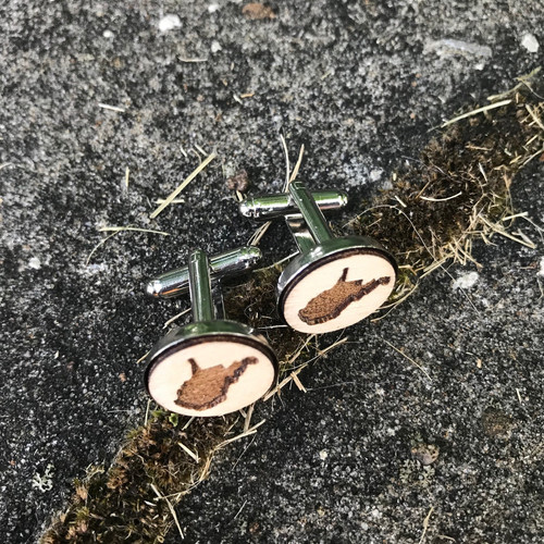 Wood Inlay Cuff Links (Set of 2) || TheCaptainsPineapple