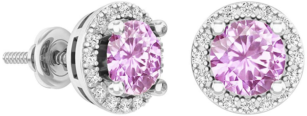 Thumbnail: Dazzlingrock Collection 6 MM Each Round Gemstone & White Cubic Zirconia Ladies 