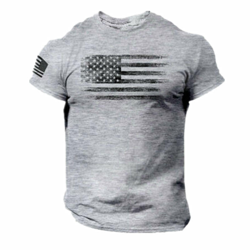 Thumbnail: USA Distressed Flag Men T Shirt Patriotic American Tee