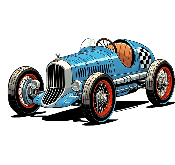 Racecar graphic representing fast IT support