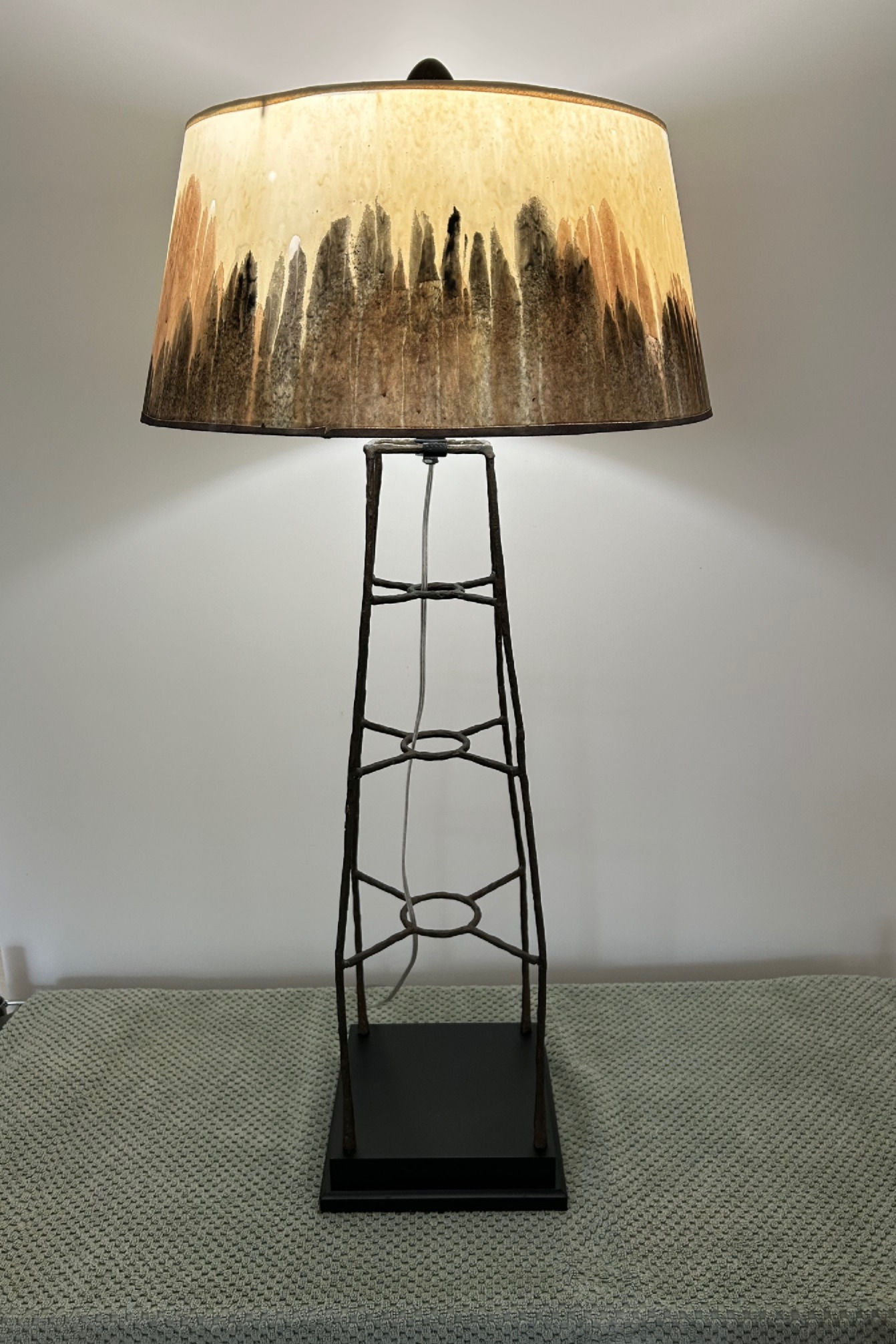 Bronze Pyramid Table Lamp 36"