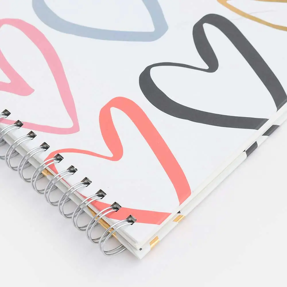 Miniaturbild: A-4 Spiralblock / Notizbuch mit Herzen