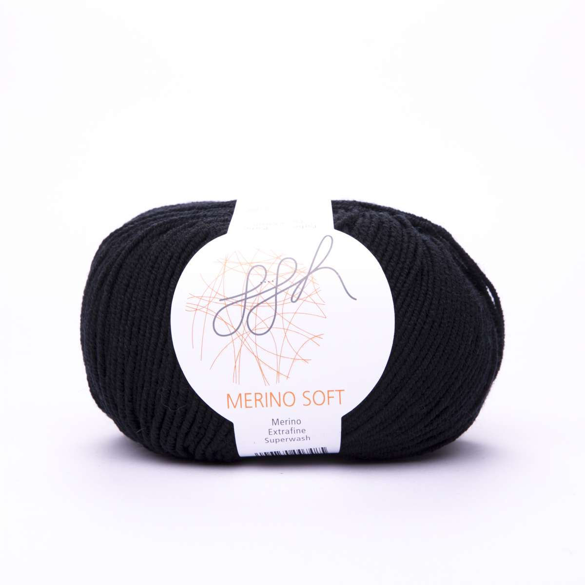 ggh Merino Soft 015 – Schwarz 50 g Wolle