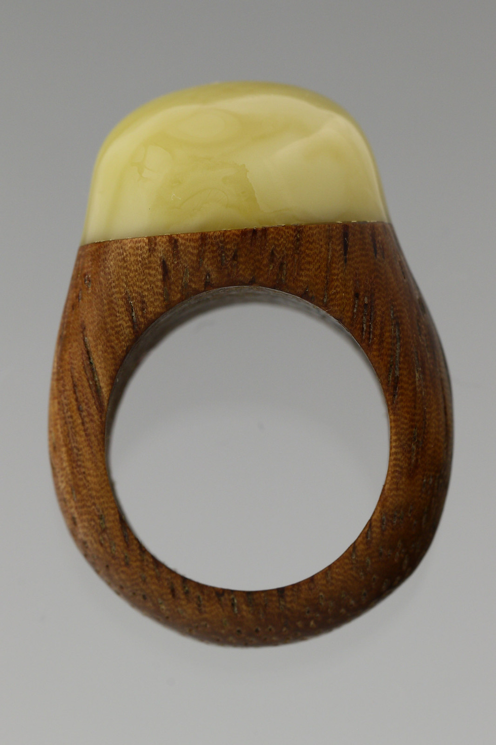 Thumbnail: Genuine BALTIC Sea AMBER Wooden RING