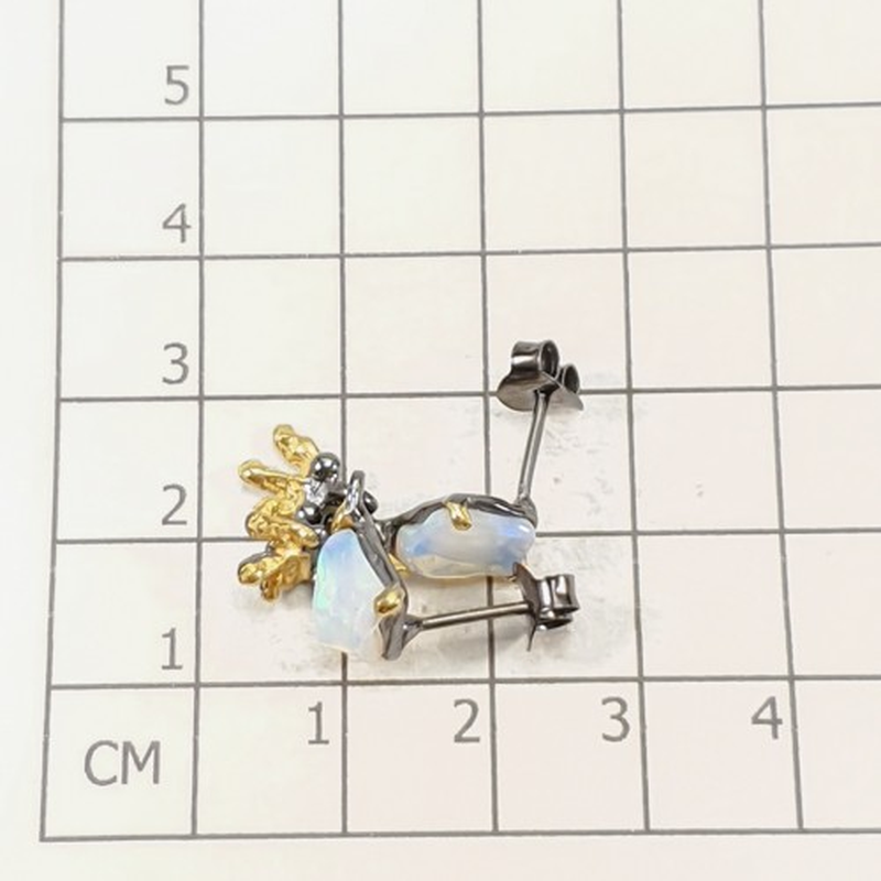 Thumbnail: Gemstone Earrings Natural Opal Earrings 925 Sterling Silver